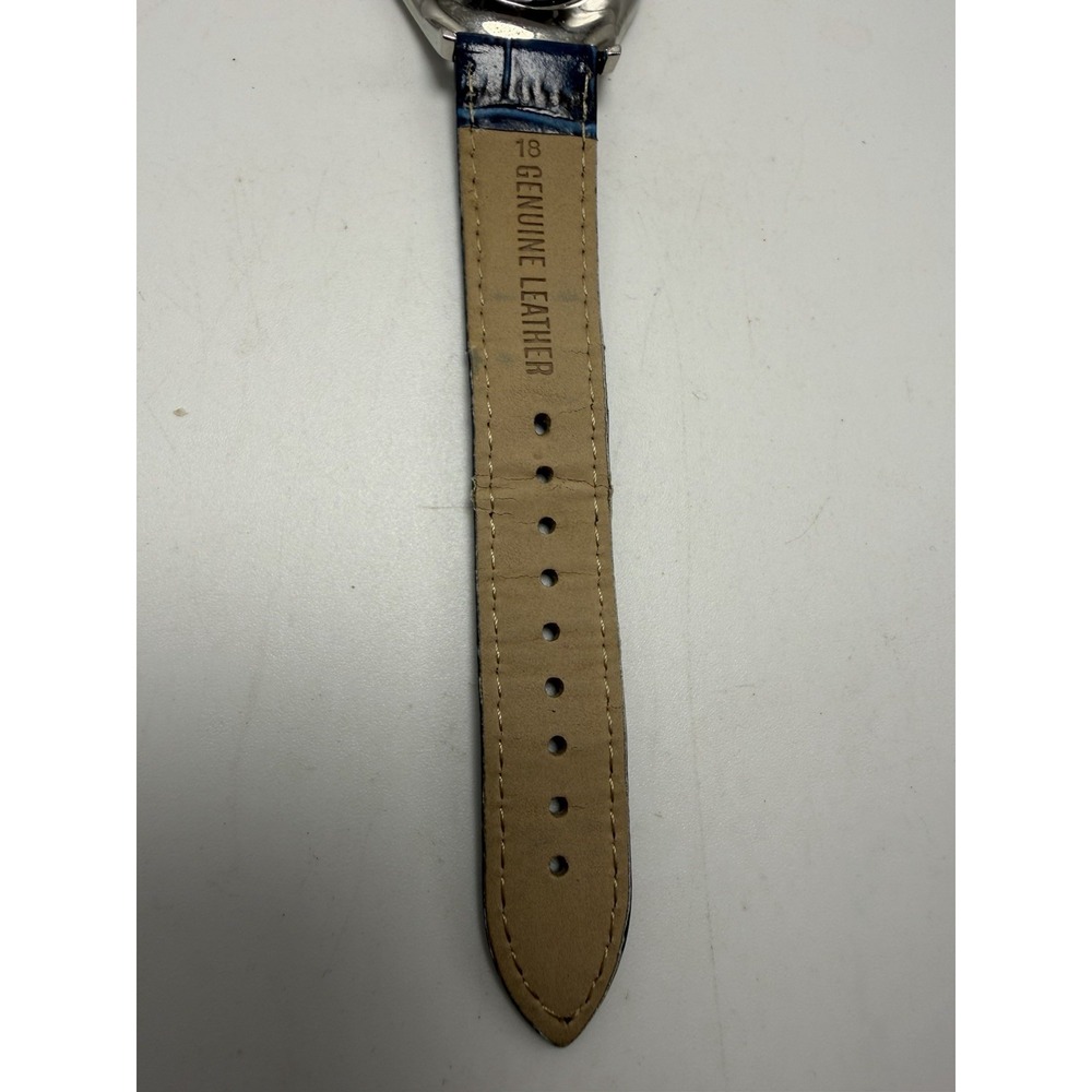 Akribos XXIV New Battery Diamond Mens Watch AK464BU 35MM 7.75" - Picture 8 of 12